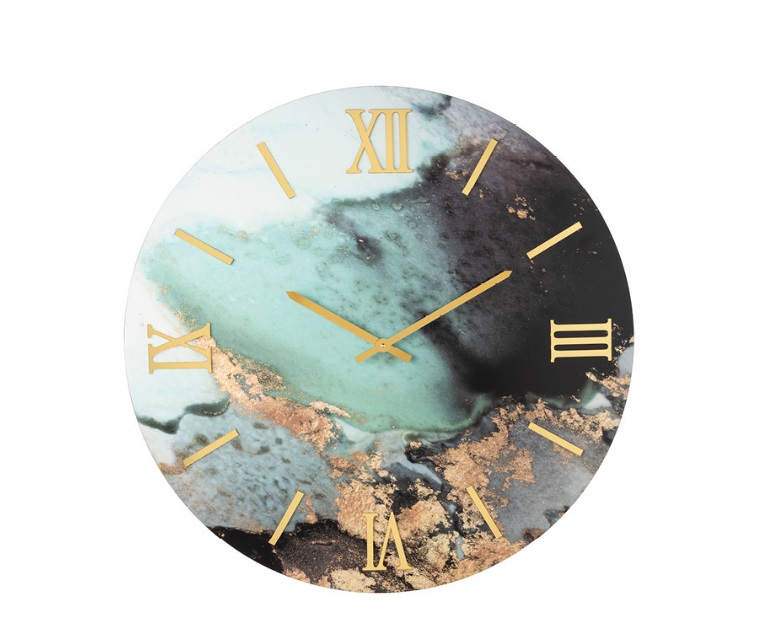 Orologio da parete in legno effetto marmo - 2 varianti - 45x45 cm - L'Arte di Nacchi